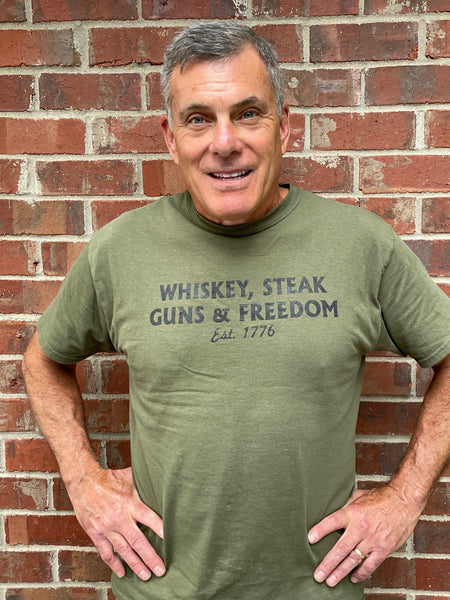 Whiskey, Steak, Guns & Freedom Tee Shirt