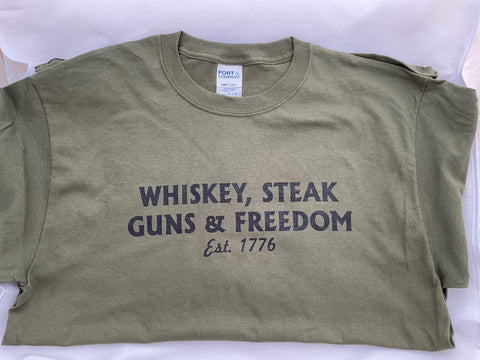 Whiskey, Steak, Guns & Freedom Tee Shirt
