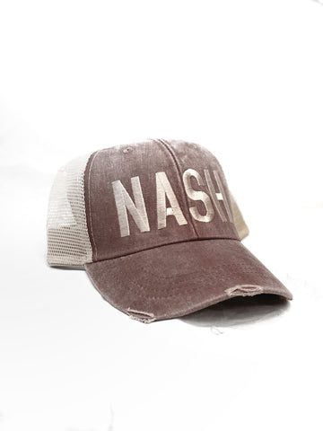Blush/tan NASH Hat